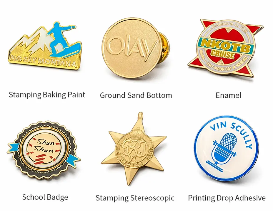 Badge design and decoration examples
