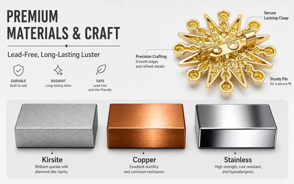 Brooch material and craft reference