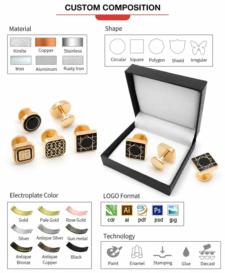 Cufflinks design examples