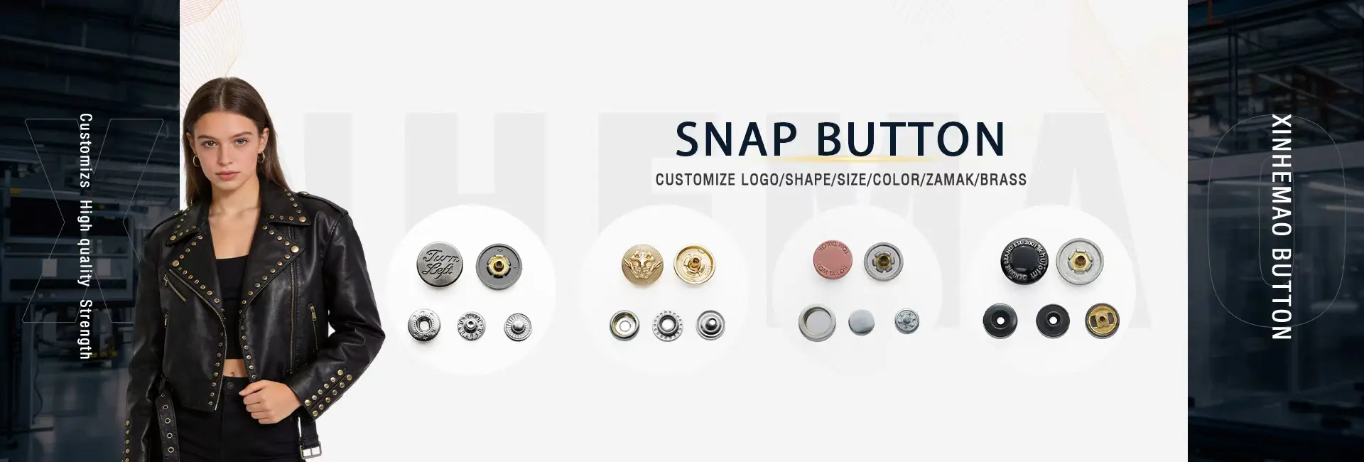 Metal snap button collection