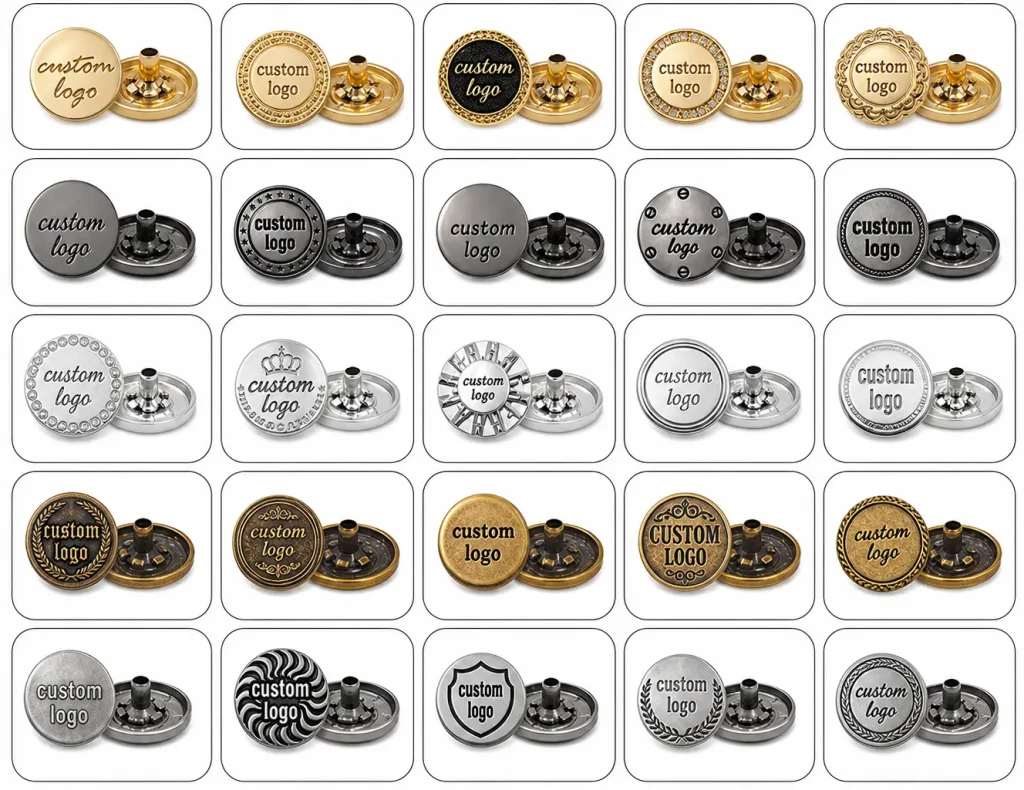 Snap Buttons design examples